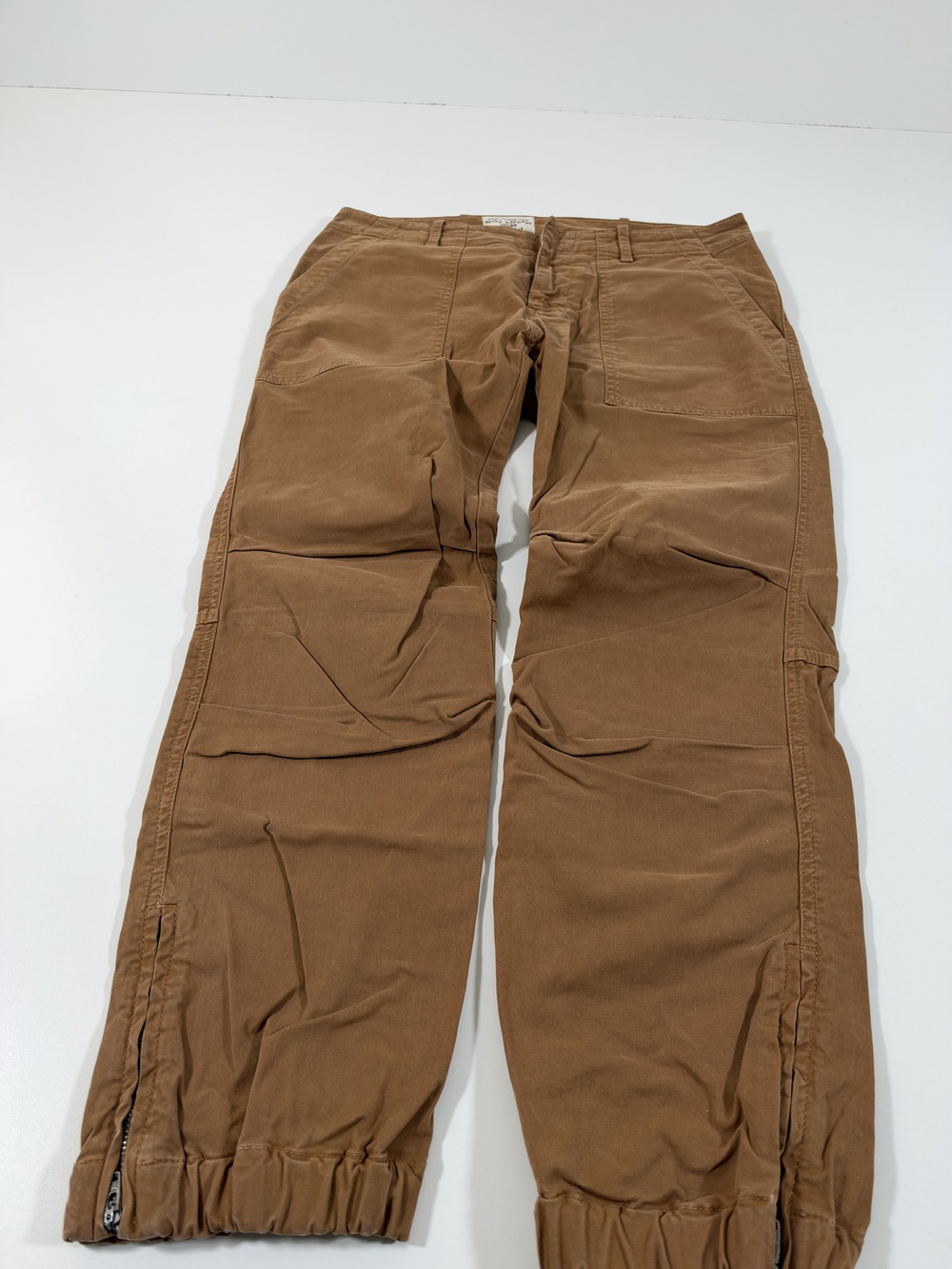 Nili Lotan Shon Pants "Carbon" Wide Leg Crop Baggy Barrel Chino Size 6 USA